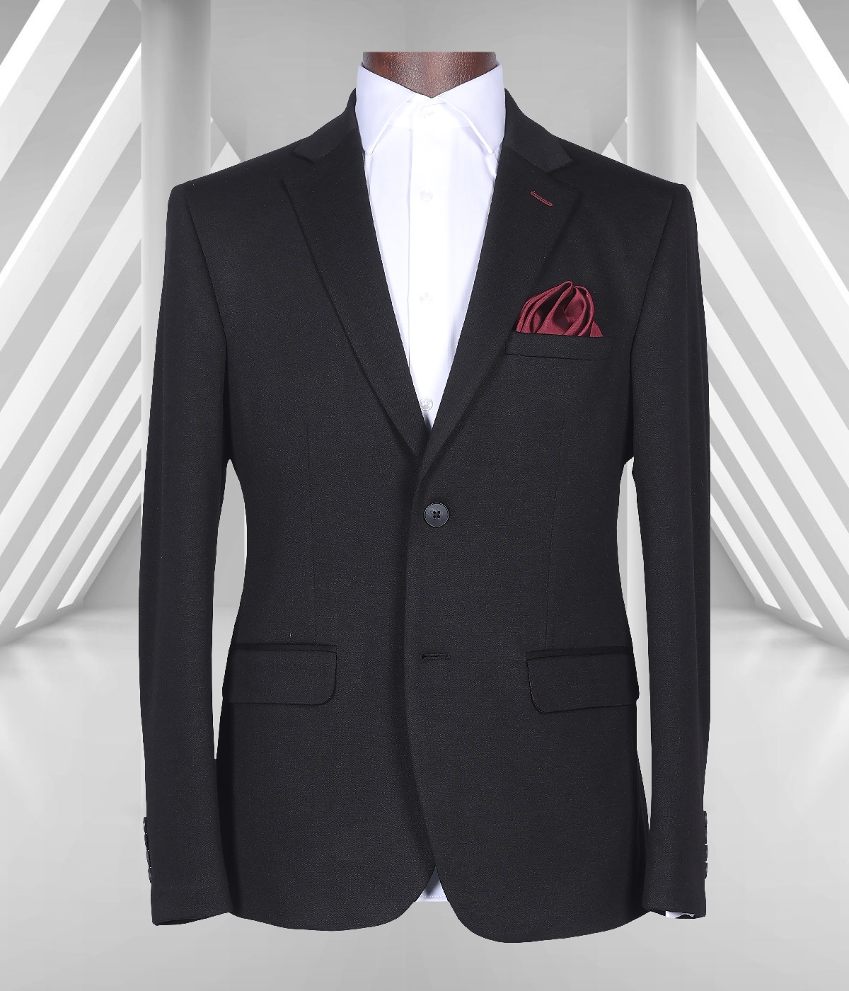 Black Colored Men's Slim Fit Casual Blazer