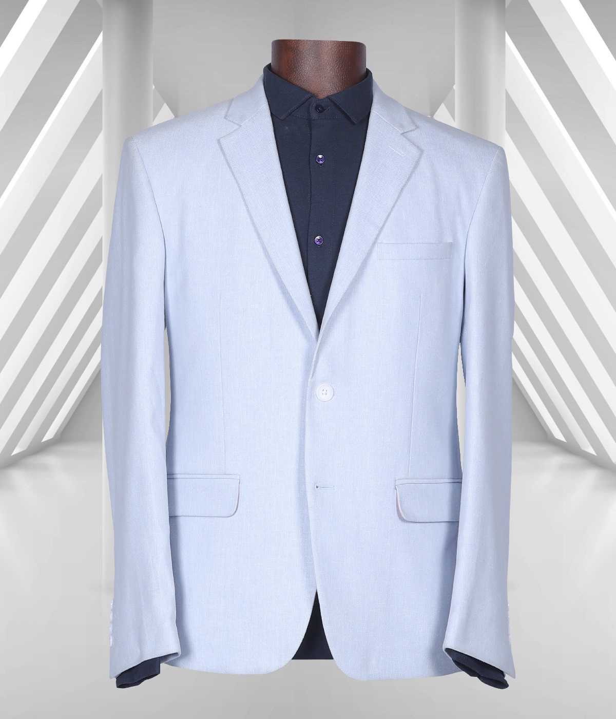 Light Blue Colored Men's Slim Fit Casual Blazer