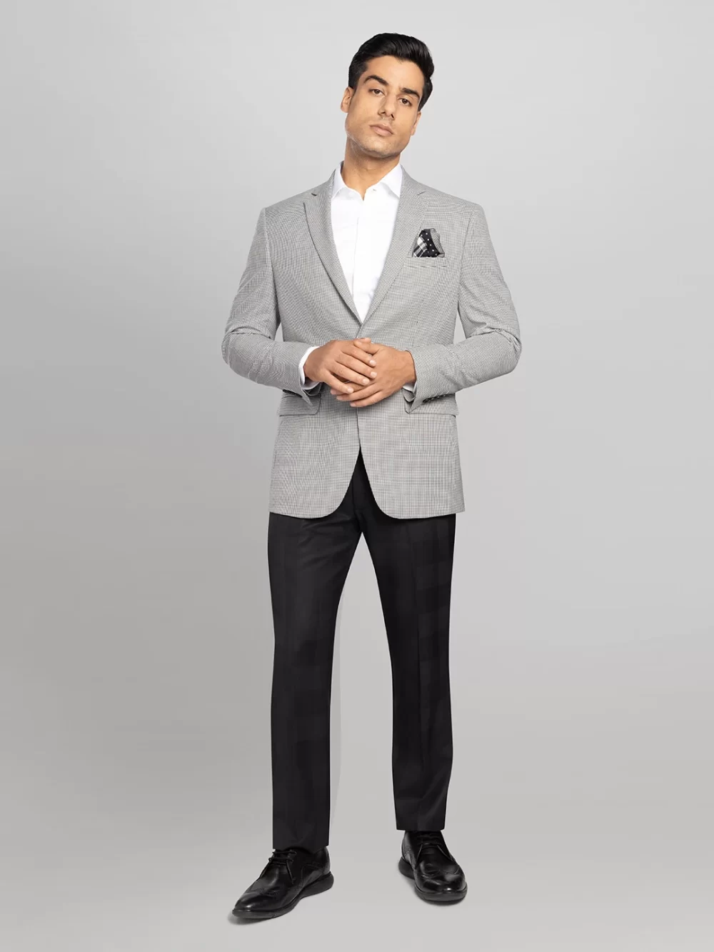 Men’s Textured Jacket – Grey