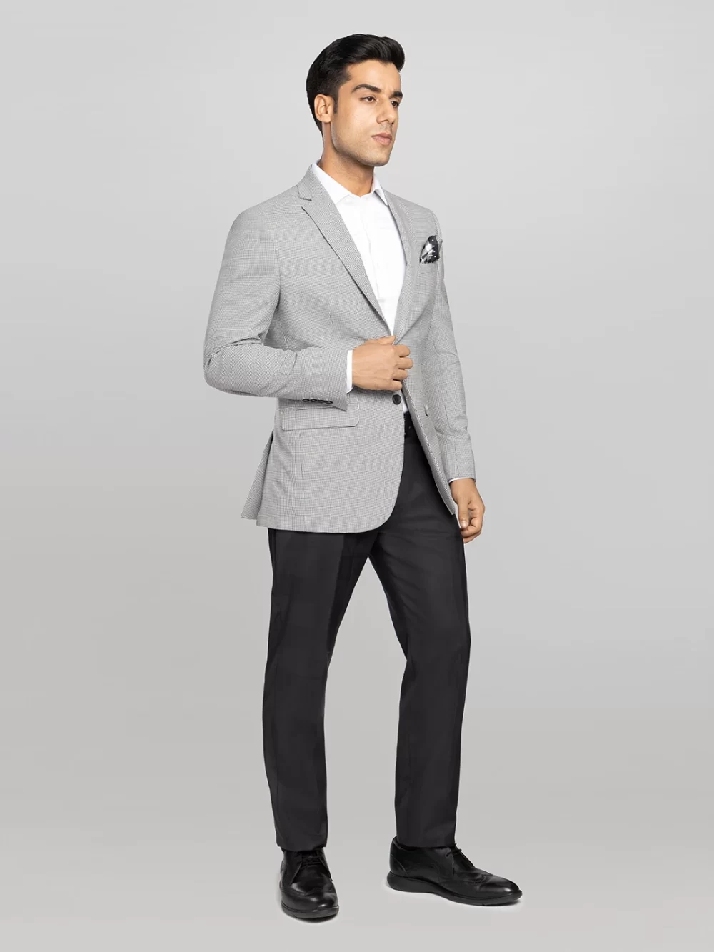 Men’s Textured Jacket – Grey