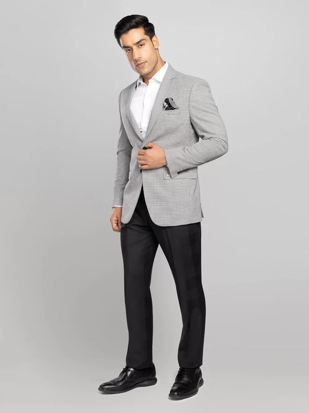 Men’s Textured Jacket – Grey