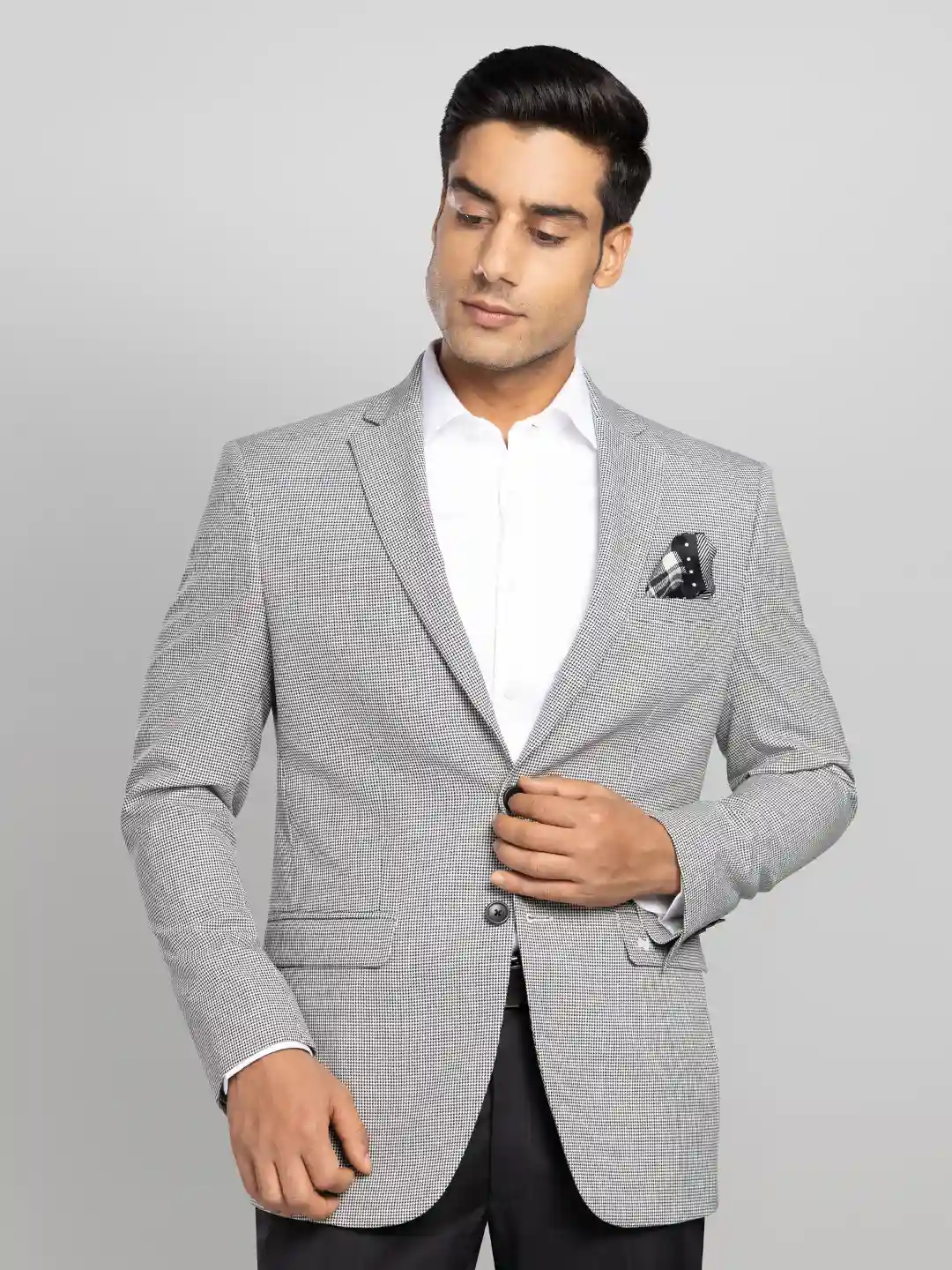 Men’s Textured Jacket – Grey