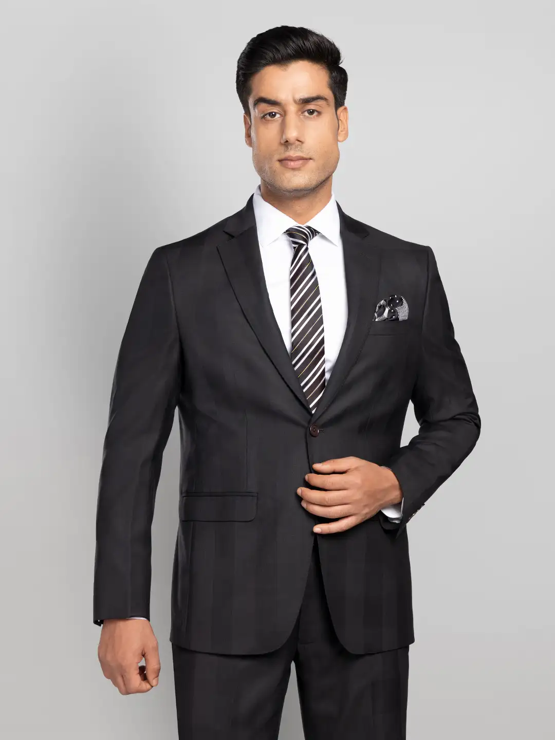 Buy Louis Philippe Black Four Piece Suit Online - 809066 | Louis Philippe