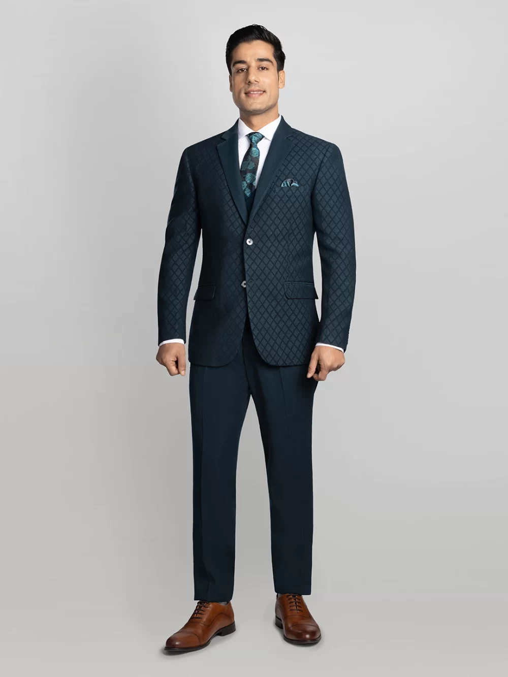 Men's 5 piece Textured Tuxedo Suit