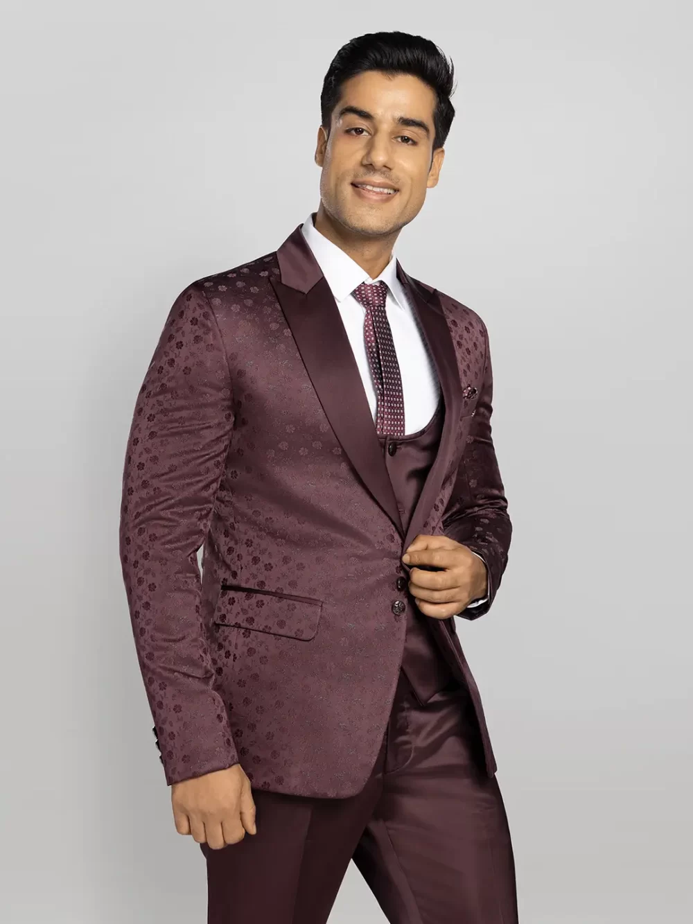 Tuxedo Suit - Maroon_2