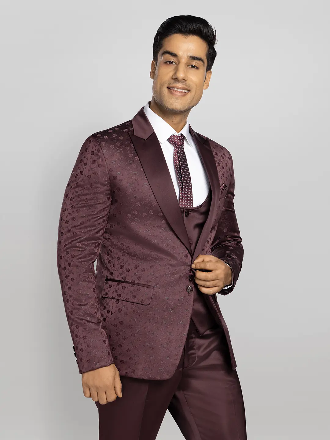 Tuxedo Suit - Maroon_2