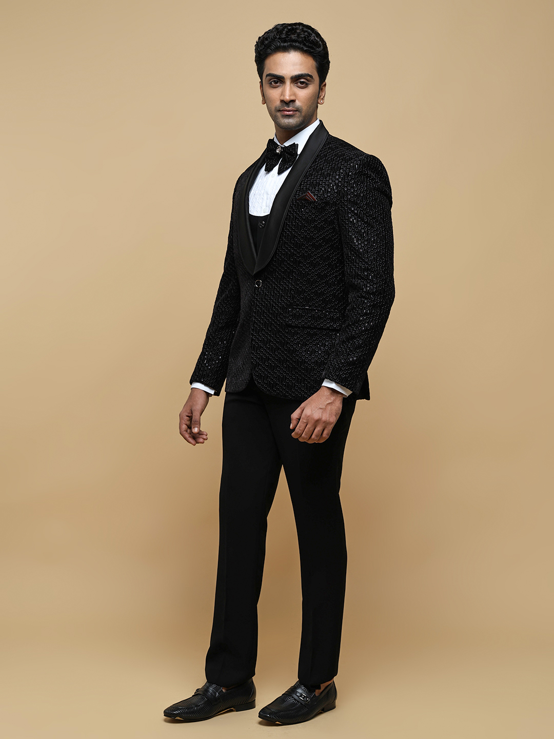 3 Piece Black Tuxedo Suit