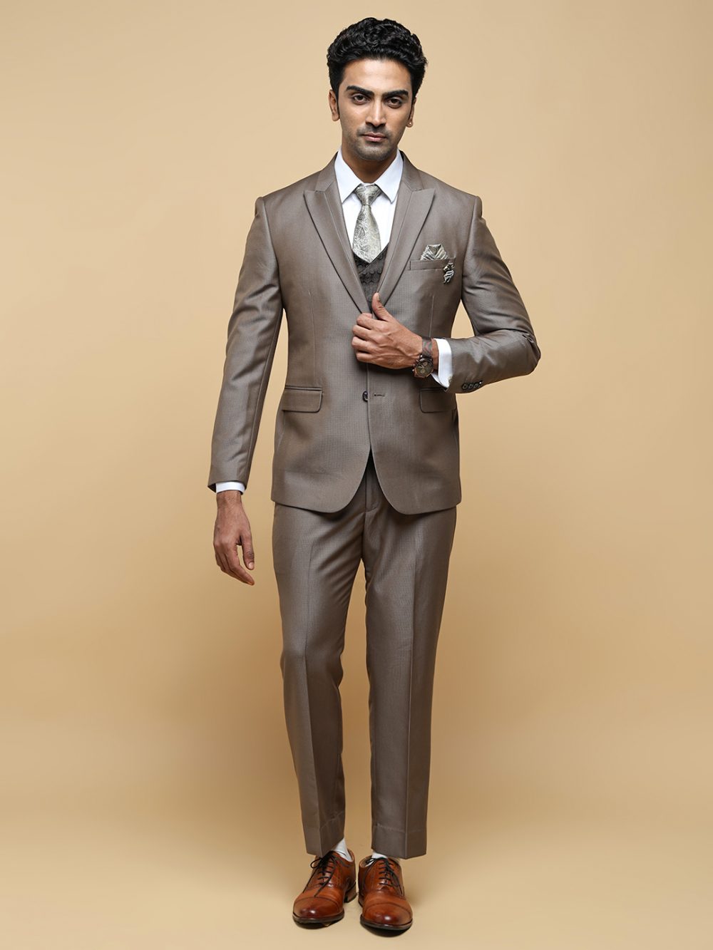 5 Piece Brown color Suit