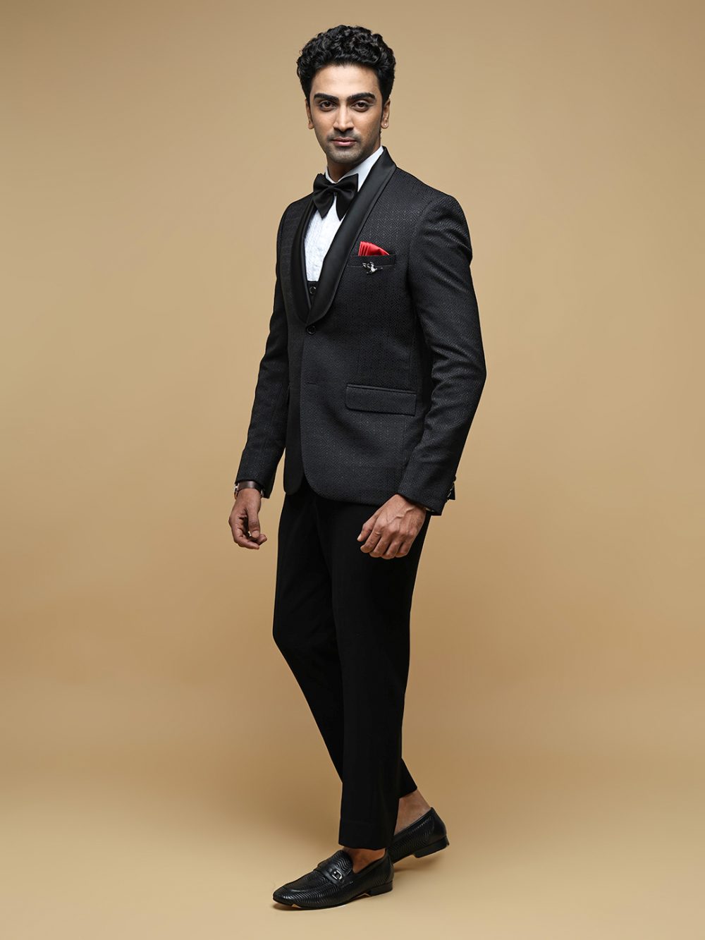 5 Piece Black Tuxedo Suit